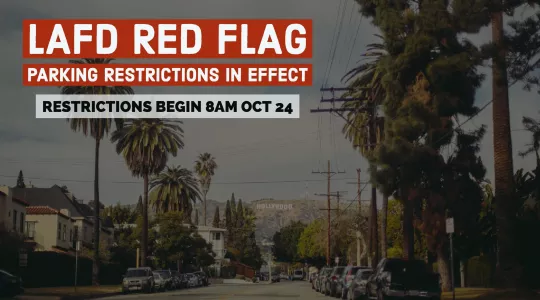 Red Flag Parking Restrictions In Effect, Restrictions Begin October 24 at 8 a.m.