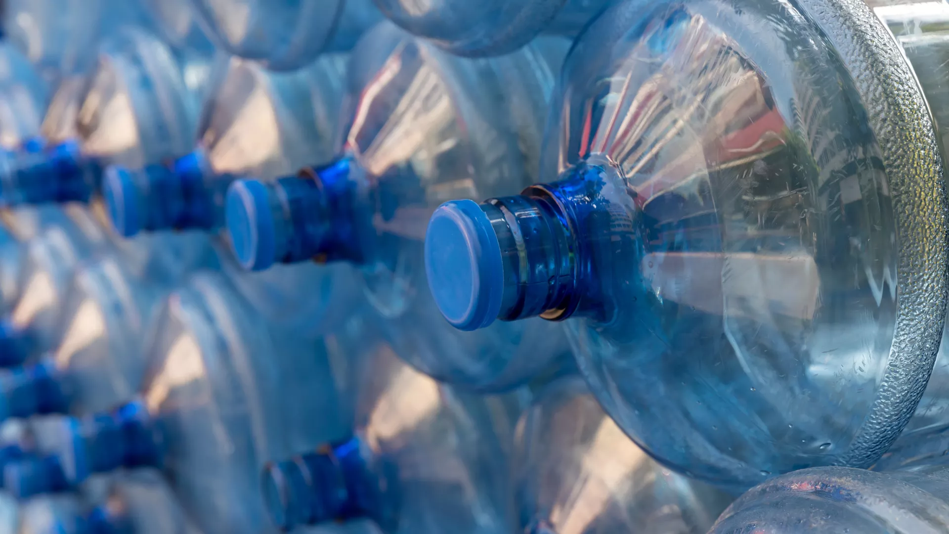 Large plastic water bottles